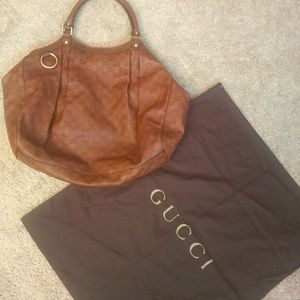 Authentic Gucci hobo leather bag
